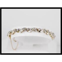 Gorgeous 14K Yellow Gold Diamond Bracelet #1844561