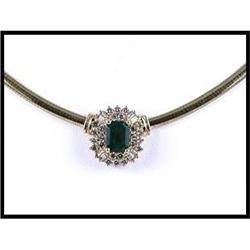 Elegant 14K Yellow Gold Emerald and Diamond #1844566