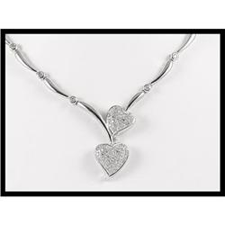 Adorable 14K White Gold Double Heart Shaped #1844567
