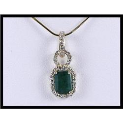 Elegant 14K Yellow Gold Emerald and Diamond #1844571