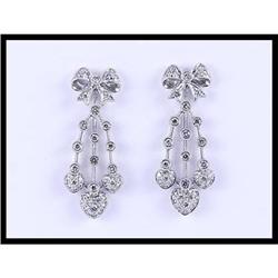 Sensational 18K White Gold Dangling Diamond #1844574