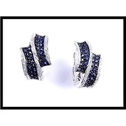 ELEGANT 18K WHITE GOLD SAPPHIRE AND DIAMOND #1844577
