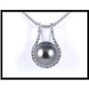 Image 1 : Classy 14K White Gold Pearl and Diamond Pendant#1844591
