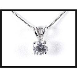 14K White Gold Diamond Necklace #1844599
