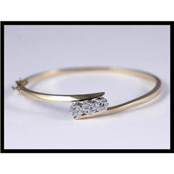 14K Yellow Gold Diamond Bangle #1844610