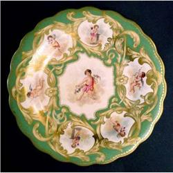 Soft Paste Scalloped Plate with Cherubs #1844621