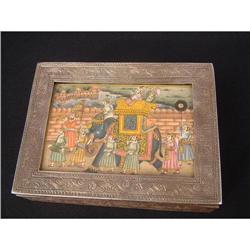 20th. century silver box with miniature #1844651