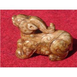 Han period yellowish-green jade carving in #1844660