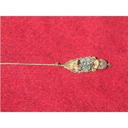 18th. century Chinese gold and enamel hair pin #1844662