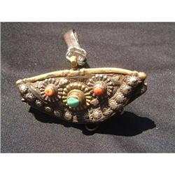 19th. century Tibetan leather purse with #1844675