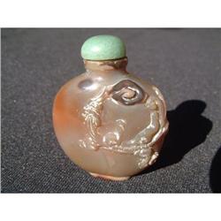 Antique agate snuff bottle #1844691