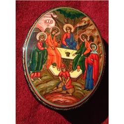 Russian lacquer box with hand-painted miniature#1844698