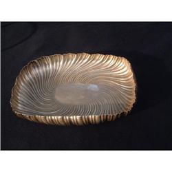 Antique sterling silver bowl with swirl pattern#1844712