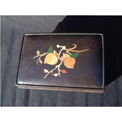 Antique ironwood box with inlaid decorations #1844723