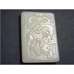 Chinese carved  jade  Pendant #1844817