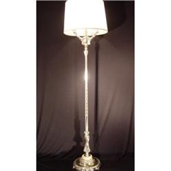 Silvered bronze floor lamp. #1844849