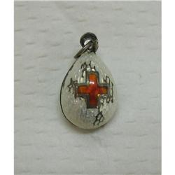 Russian silver enamel egg  #1844877