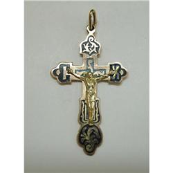 Russian 19th c. gold cross  #1844879