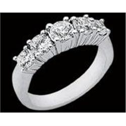 1.40 carat G VS2 / SI DIAMOND RING 5 stone gold#1844898