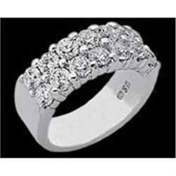 2.10 carat G VS1 DIAMOND wedding band Platinum #1844899