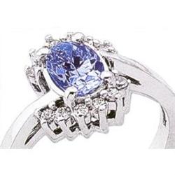 4.03 carat DIAMOND & SAPPHIRE white gold ring #1844909