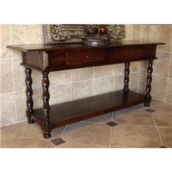 BARLEY TWIST JACOBEAN 2 DR CONSOLE SOFA TABLE #1844928