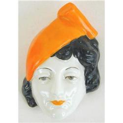 ROYAL DOULTON WALL MASK - LADY WITH HAT #1844941