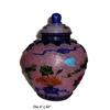Image 1 : Chinese Peking Glass Pink Icy Vase Jar #1844963