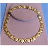 Image 1 : 14kt Gold Art DECO  X  DIAMOND pattern NECKLACE#1844985