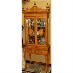 Walnut Curio Cabinet Showcase Vitrine China #1844989