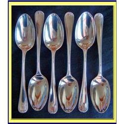SET 8 GORHAM ST SILVER SPOONS TABLE TEA 19C #1845034