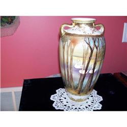 LARGE ANTIQUE MADE IN JAPAN NIPPON VASE #1845047