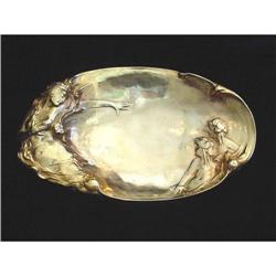 Art Nouveau Gilded Bronze Tray with Nude and #1794719