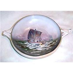 Royal Bayreuth Sailing Boat Scenic Handled Bowl#1795088