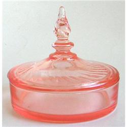 Tiffin MILADY Pink Depression Glass Powder Jar #1795114