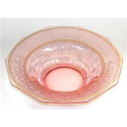 Pink Cambridge Gold Etched Centerpiece Bowl #1795118