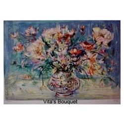 Vita's Bouquet Serigraph by Edna Hibel #1795170