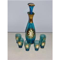 Early 20th Century Bohemian Blue and Gold Hand #1795319