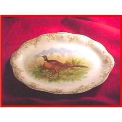 Antique Bavarian Pheasant Game Platter #1795341