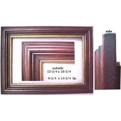 Antique Victorian Walnut  Frame w Gold Liner #1795418