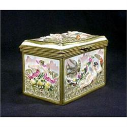 Antique Capodimonte Porcelain Box Enamel #1795471