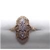 Estate 1940's diamond yellow white gold ring #1795543
