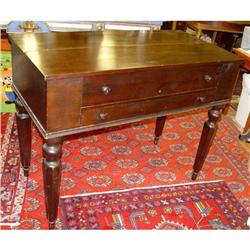 Civil War Era Mahogany Turned Leg Writting Desk#1795700