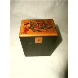 English Playing Card Box Wooden HP C.1875 #1807306