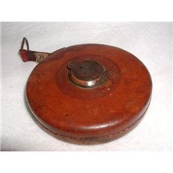 Leather Tape Measure Retractable England C.1870#1807309