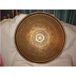 ANTIQUE ROUND BRASS COFFEE TABLE FURITURE TABLE#1807320