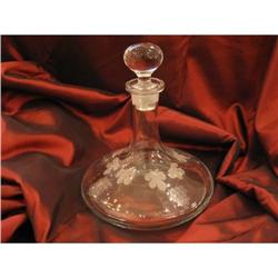 Etched French Crystal Decanter #1807330