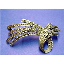 Deco Birks Sterling Marcasite Brooch  #1807373