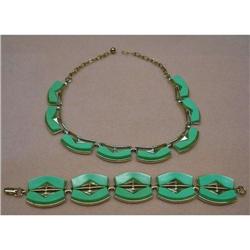 ART DECO BAKELITE NECKLACE&BRACELET #1807382