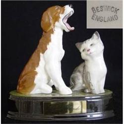 Beswick Model of a Dog and Cat #1807580